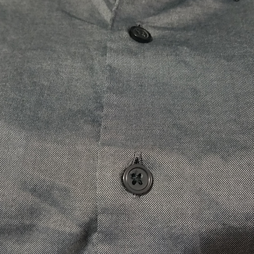 Express 1MX Fitted Charcoal Gray Mens Dress Shirt Large - Picture 5 of 5